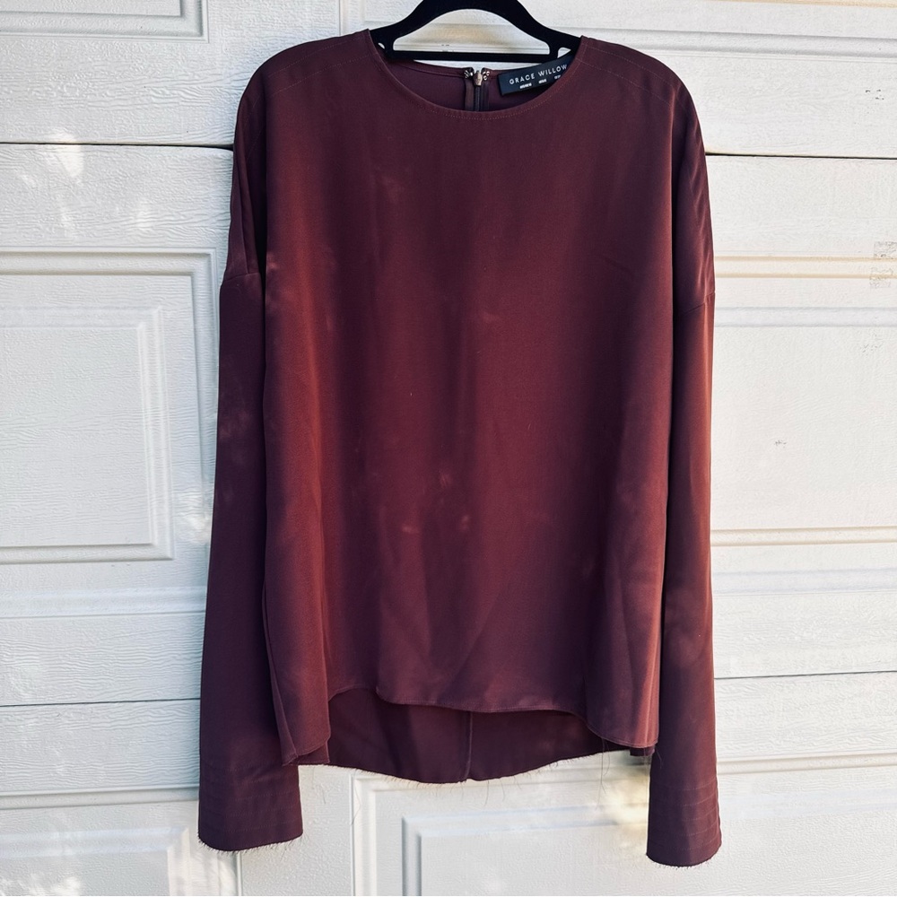 Elegant Burgundy Women's Blouse